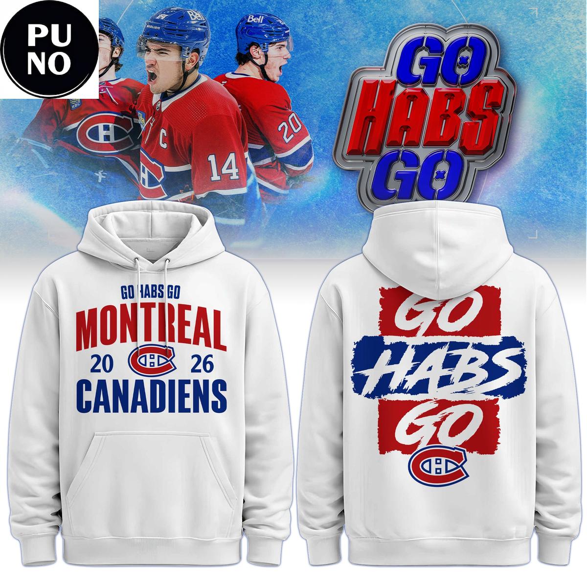 Montreal Canadiens 2026 Go Habs Go Hoodie T-Shirt