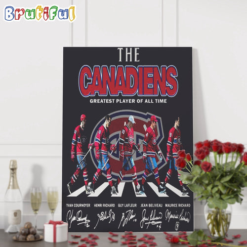 Montreal Canadiens Go On The Road Team Player Signature Wall Art Poster Canvas