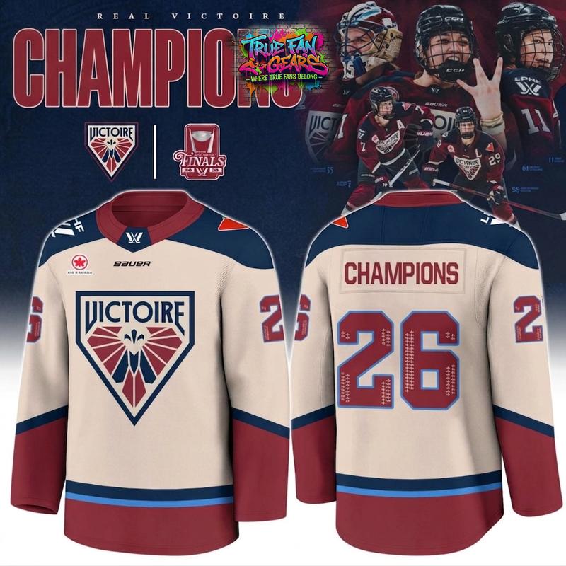 Montreal Victoire Walter Cup PWHL Champions 2026 Personalized Hockey Jersey