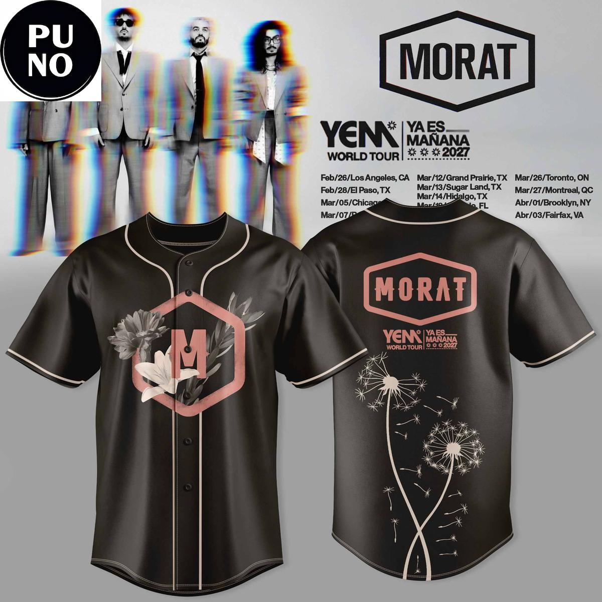 Morat Ya Es Mañana World Tour 2027 Dandelion Baseball Jersey