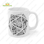 Mosaic D20 Mug DnD Dungeons and Dragons Gift