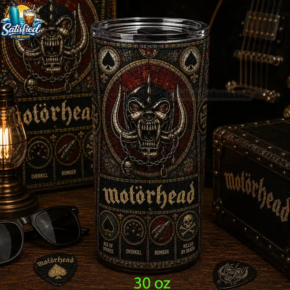 Motörhead Inspired Stainless Steel With Handle Tumbler 40oz