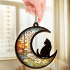 Personalized Cat Window Hanging Suncatcher Ornament - Gift for Cat Owner, Cat Lovers, Cat Mom, Cat Dad