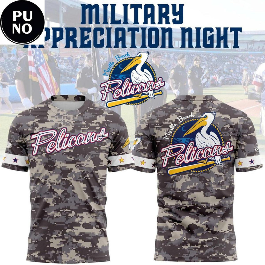 Myrtle Beach Pelicans x Military Appreciation Night 2026 Hoodie T-Shirt
