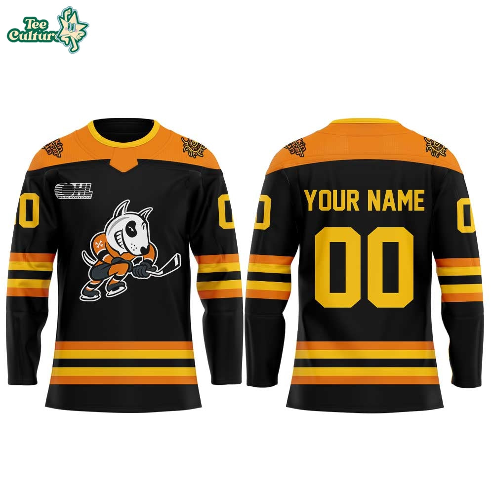 N IceDogs Cancer Care Programs Uniform Hockey Jersey Custom Name, Number