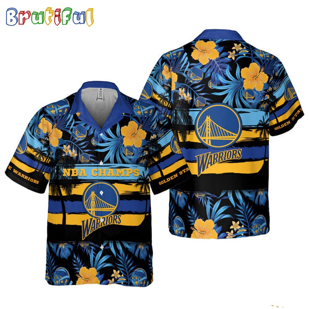 NBA Champs Golden State Warriors Hawaiian Shirt Special Floral Summer Hawaiian Shirt