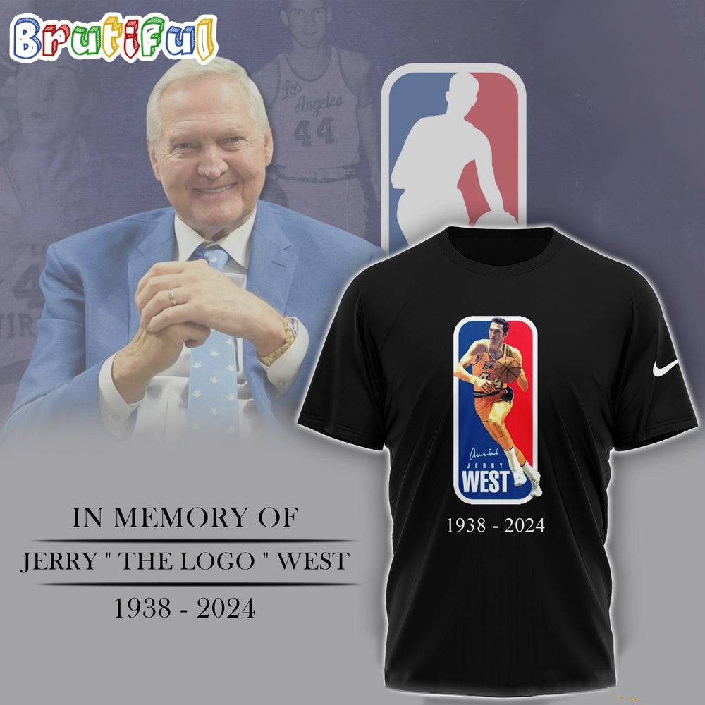 NBA Los Angeles Lakers In Memory Of Jerry The Logo West Shirt, Jerry West 2024 T Shirt