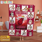NBA Miami Heat Basketball Team Player Legends Blanket