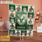NBA Milwaukee Bucks Basketball Team Player Legends Blanket