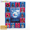 NBA Philadelphia 76ers Basketball Team Player Legends Blanket