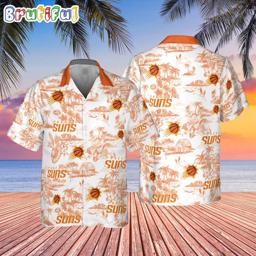 NBA Phoenix Suns Hawaiian Shirt Special Floral Island Hawaiian Button Shirt