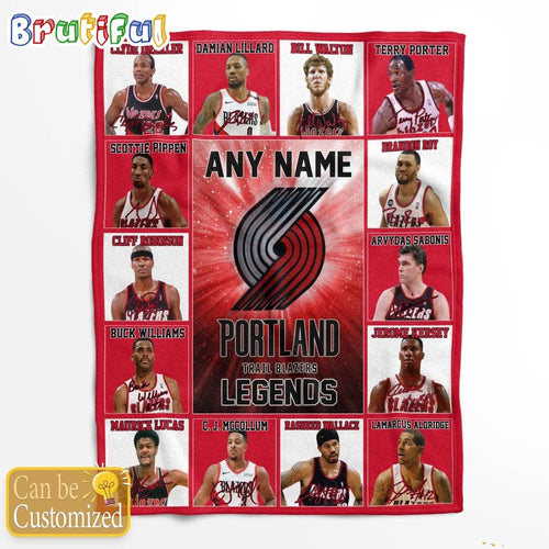 NBA Portland Trail Blazers Basketball Team Player Legends Blanket