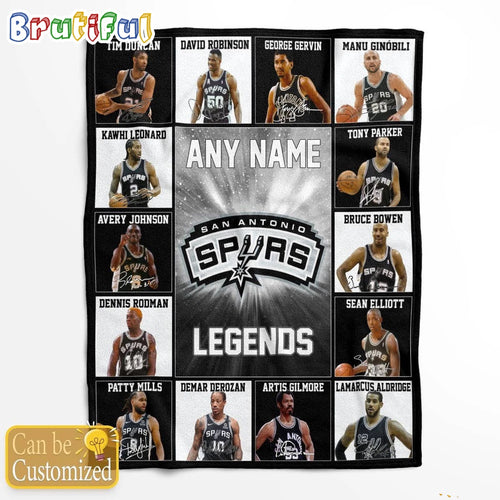 NBA San Antonio Spurs Basketball Team Player Legends Blanket