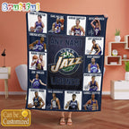 NBA Utah Jazz Basketball Team Player Legends Blanket