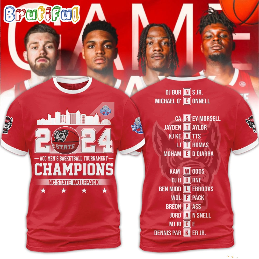 NC State Wolfpack 2024 ACC Men’s Basketball Conference Tournament Champion All Over Print Shirt