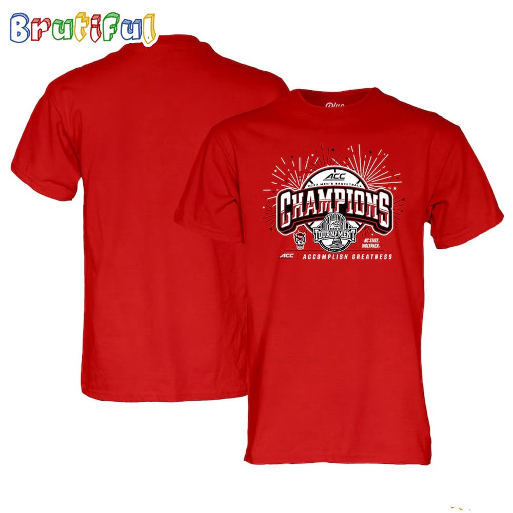 NC State Wolfpack 2024 ACC Men’s Basketball Conference Tournament Champions Locker Room T Shirt