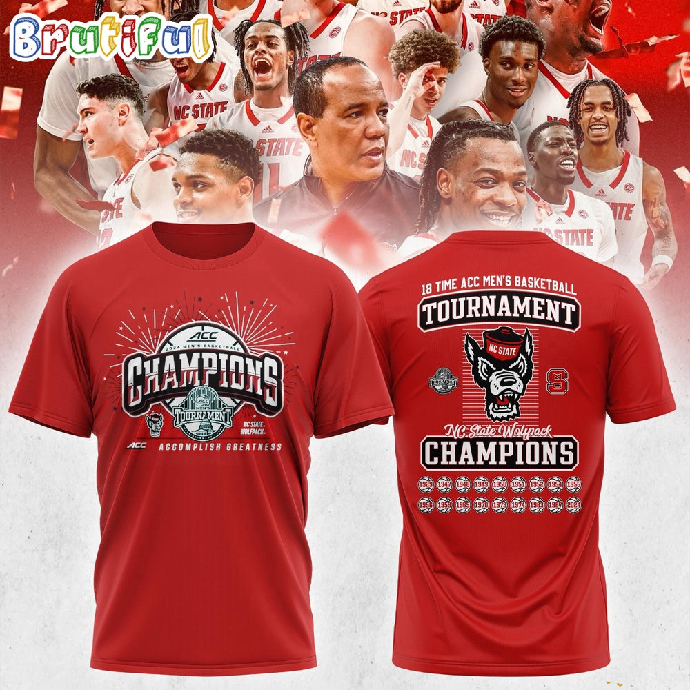 NC State Wolfpack 2024 ACC Men’s Basketball Conference Tournament Champions Unisex Shirt