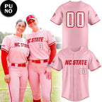 NC State Wolfpack Softball Dogwood Flower 2026 Personalized Baseball Jersey