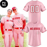 NC State Wolfpack Softball Dogwood Flower 2026 Personalized Baseball Jersey