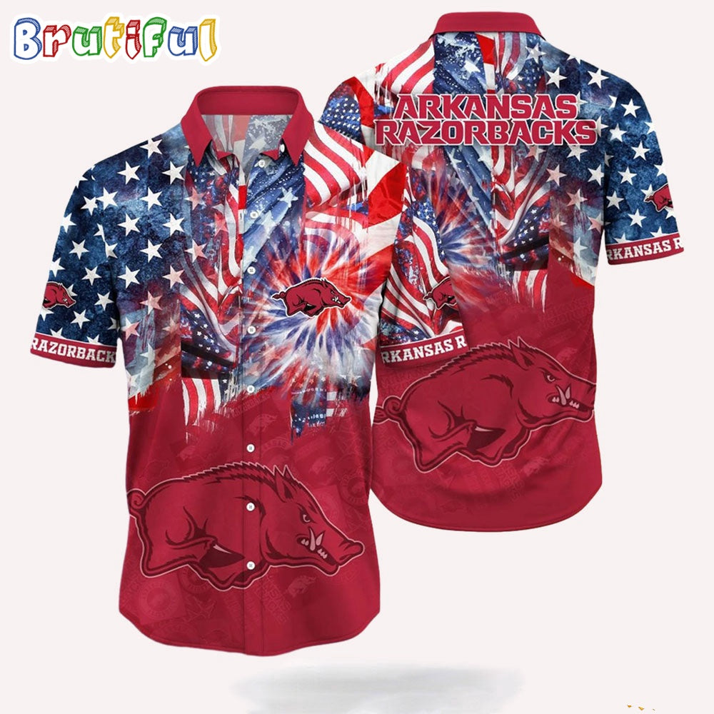 NCAA Arkansas Razorbacks 4th Of July Happy Independence Day Hawaii Shirt