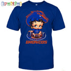 NCAA Boise State T-Shirt Betty Boop Football Tshirt