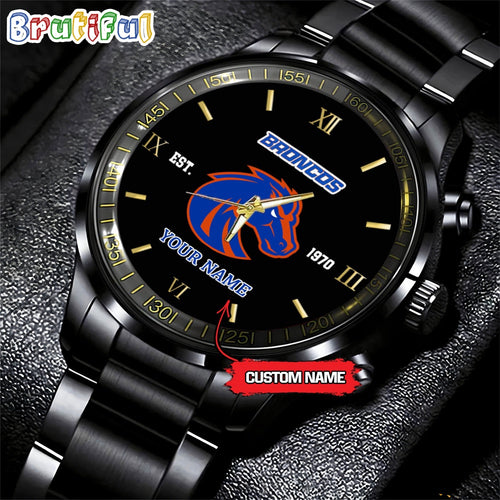 NCAA Boise State Broncos Black Fashion Watch Football Watch For Fans
