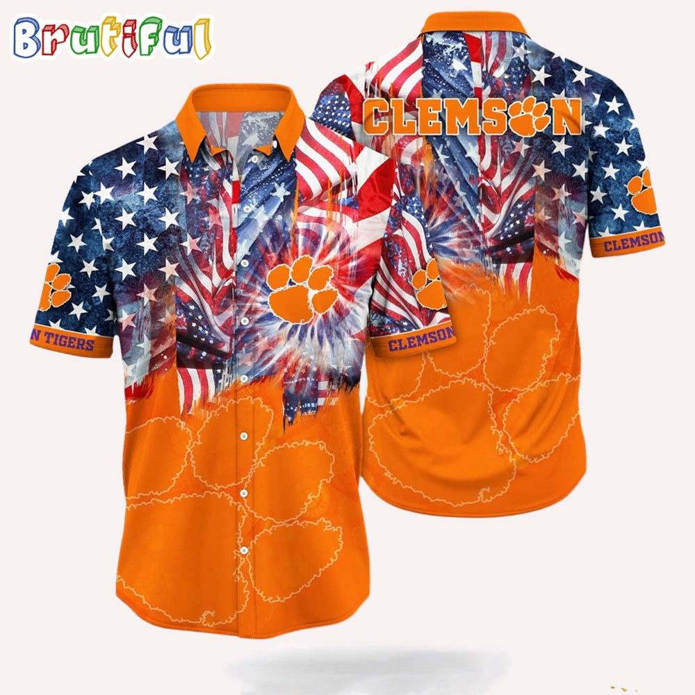 NCAA Clemson Tigers 4th Of July Happy Independence Day Hawaii Shirt