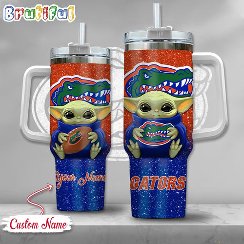 NCAA Florida Gators Tumbler Baby Yoda Customzed Handle Cup