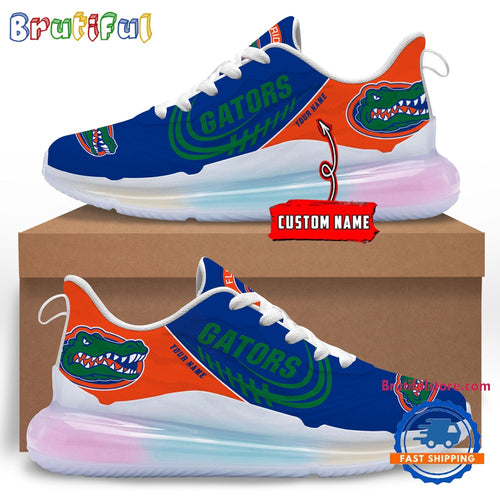 NCAA Florida Gators Women’s Rainbow Atmospheric Cushion Running Shoes, Football Women’s Shoes