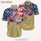 NCAA Georgia Tech Yellow Jackets 4th Of July Happy Independence Day Hawaii Shirt