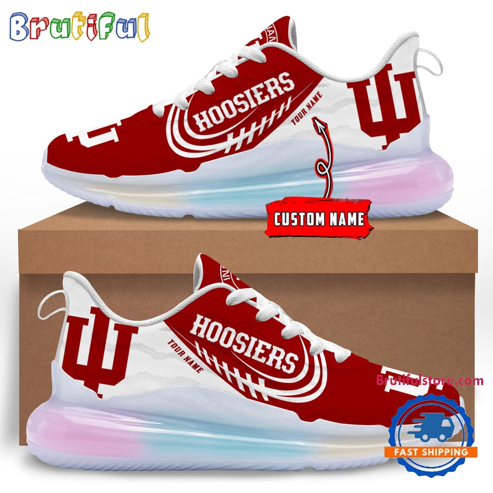 NCAA Indiana Hoosiers Women’s Rainbow Atmospheric Cushion Running Shoes, Football Women’s Shoes