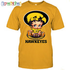 NCAA Iowa T-Shirt Betty Boop Football Tshirt