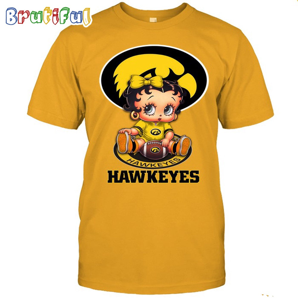 NCAA Iowa T-Shirt Betty Boop Football Tshirt