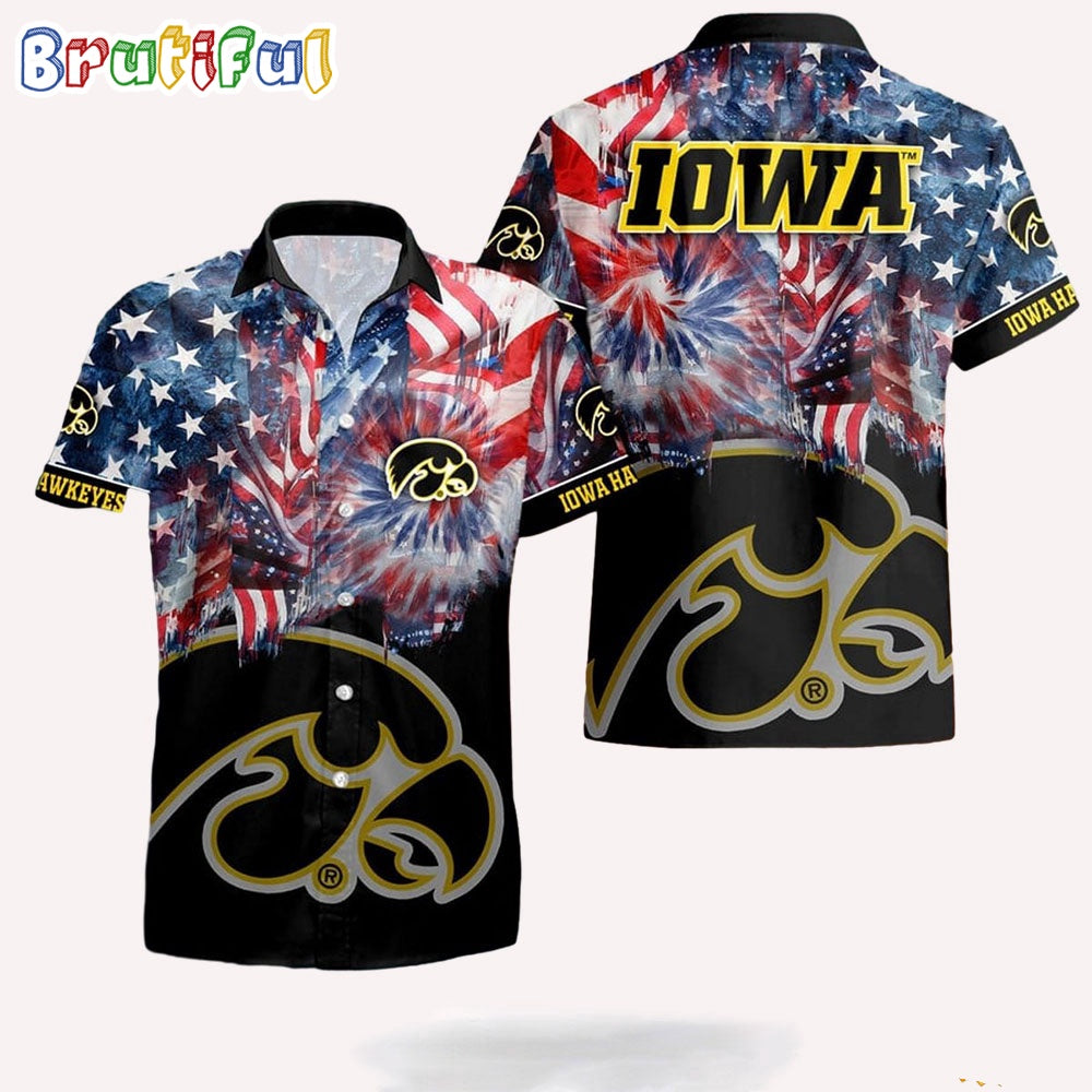 NCAA Iowa Hawkeyes 4th Of July Happy Independence Day Hawaii Shirt