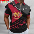 NCAA Iowa State Cyclones Polo Shirt, Sporty Zip Polo Shirt