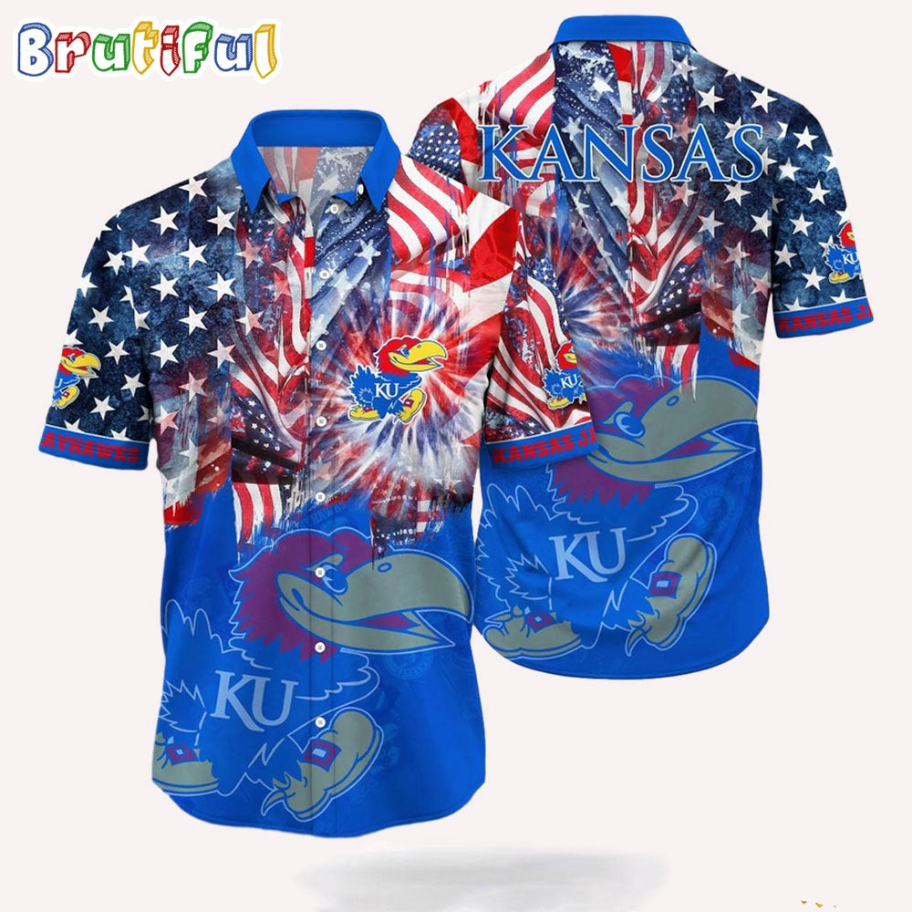 NCAA Kansas Jayhawks 4th Of July Happy Independence Day Hawaii Shirt
