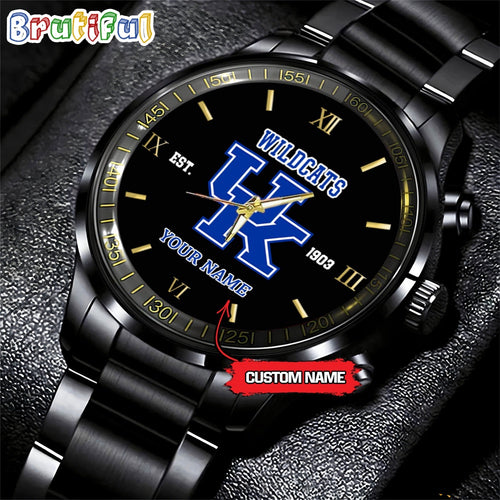 NCAA Kentucky Wildcats Black Fashion Watch Football Watch For Fans