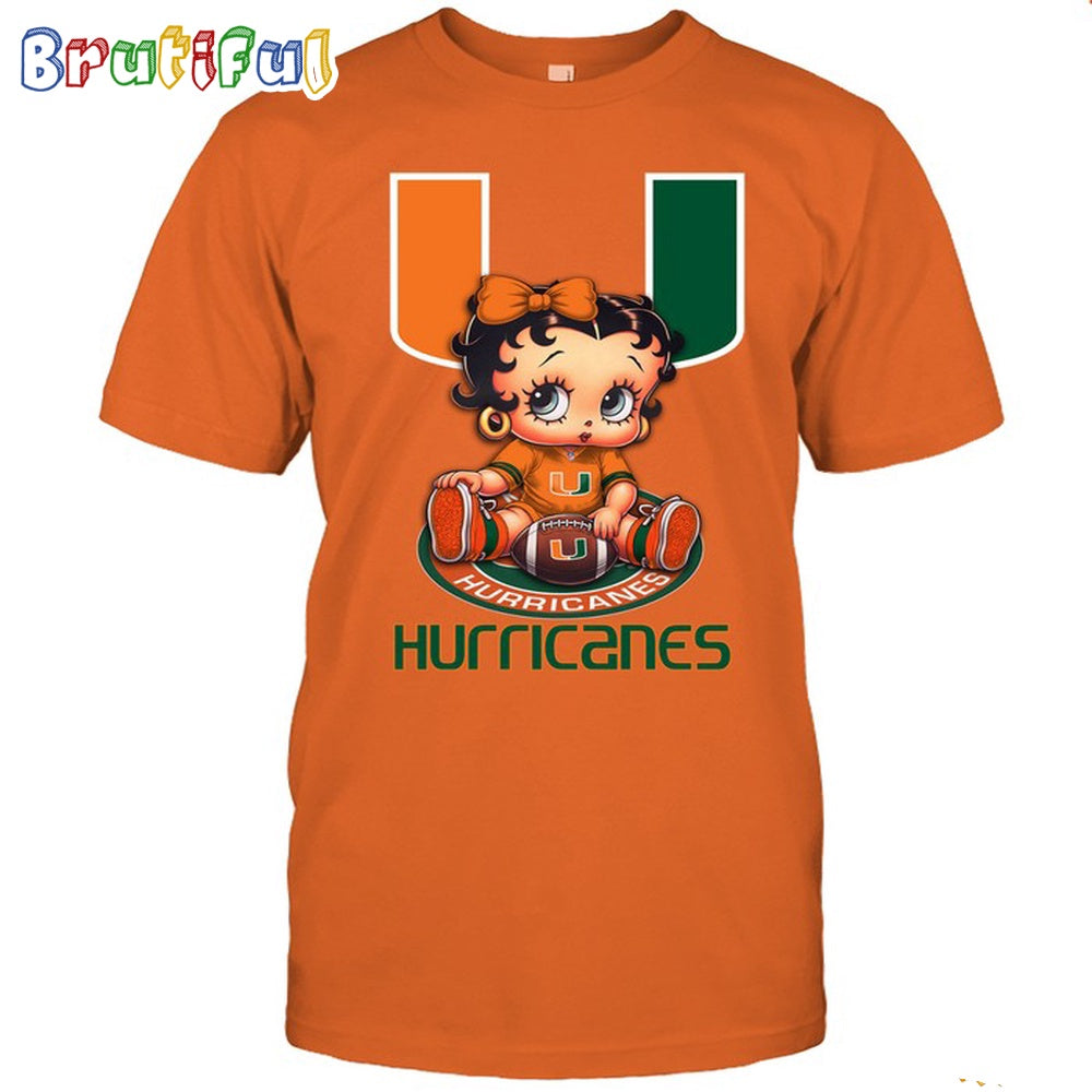 NCAA Miami T-Shirt Betty Boop Football Tshirt