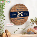 NCAA Michigan Wolverines Clock Custom Name Wall Clock
