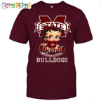 NCAA Mississippi State T-Shirt Betty Boop Football Tshirt