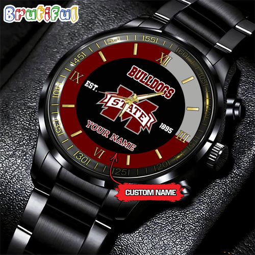 NCAA Mississippi State Bulldogs Black Fashion Watch
