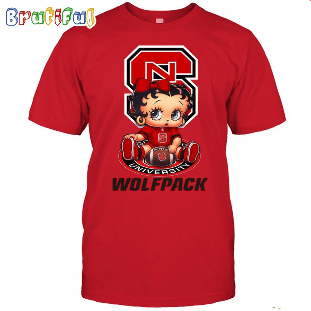 NCAA NC State T-Shirt Betty Boop Football Tshirt