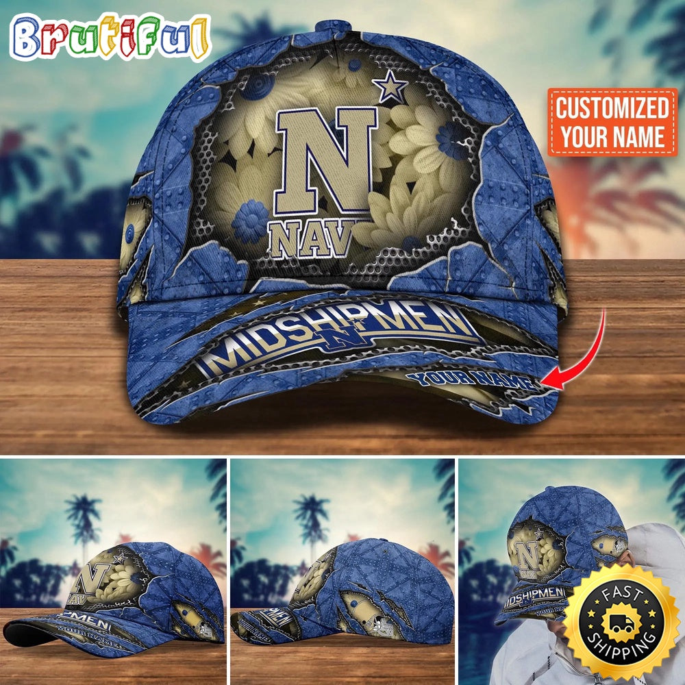 NCAA Navy Midshipmen Baseball Cap Custom Cap Trending