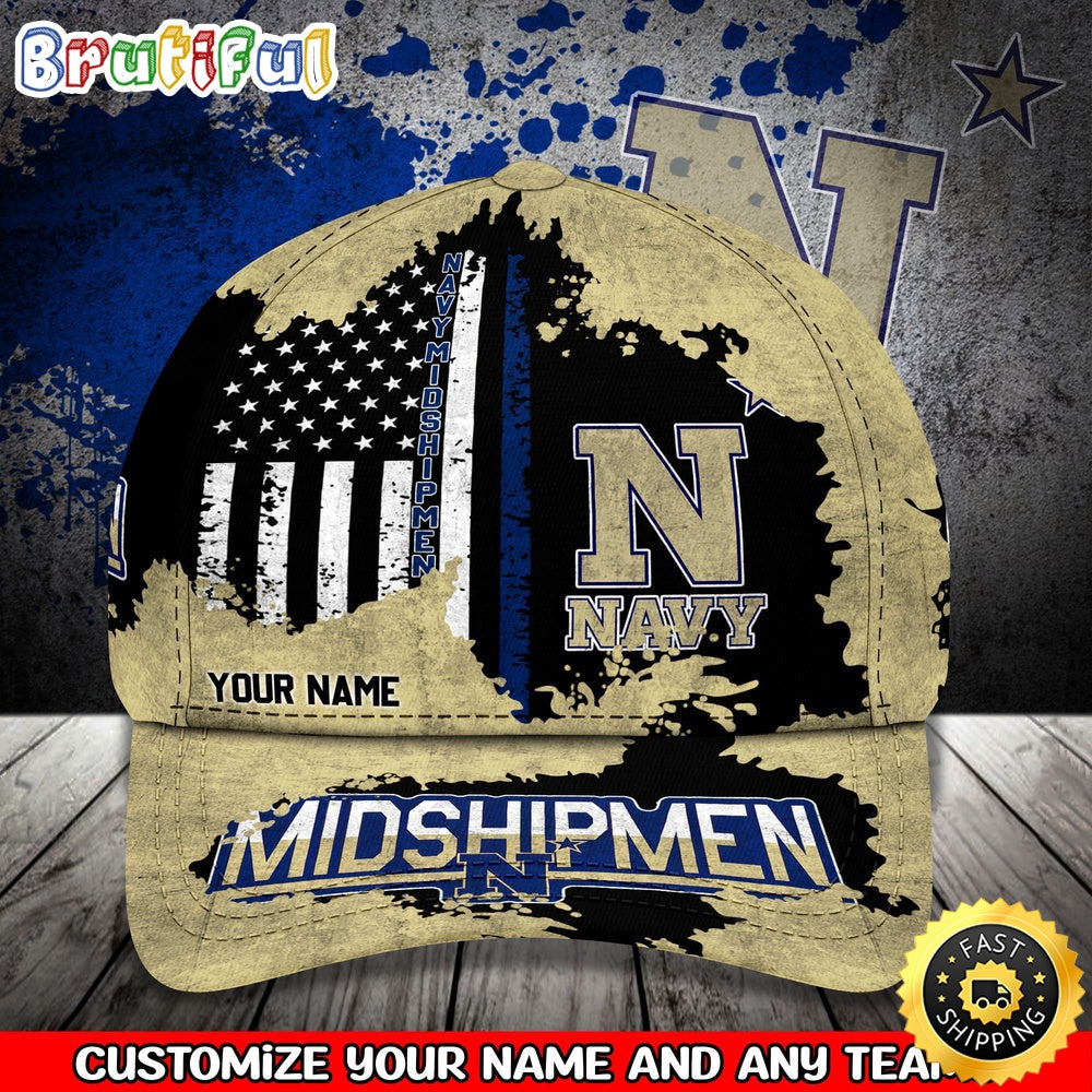 NCAA Navy Midshipmen Baseball Cap Your Name Custom Baseball Cap