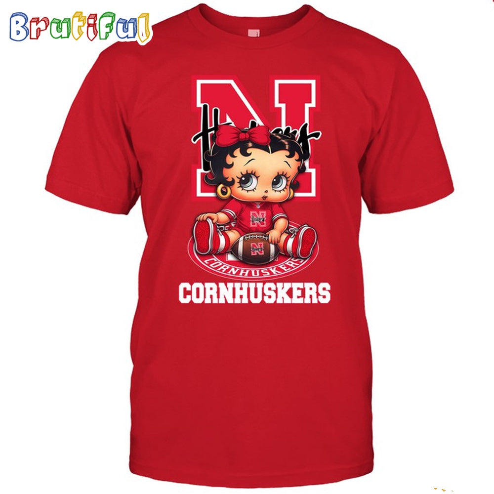 NCAA Nebraska T-Shirt Betty Boop Football Tshirt