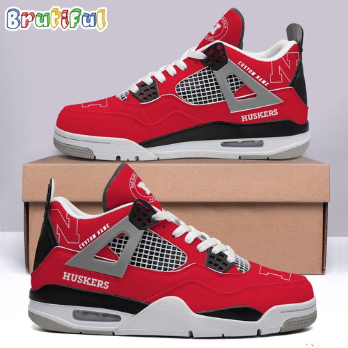 NCAA Nebraska Cornhuskers Sport Team Air Jordan 4 Shoes, Personalized AJ4 Sneaker