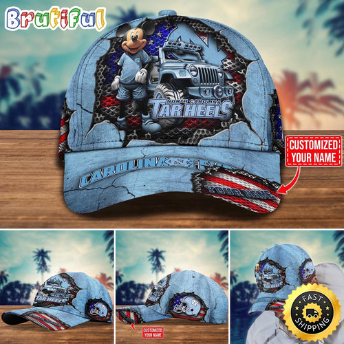 NCAA North Carolina Tar Heels Baseball Cap Trending Customize Cap