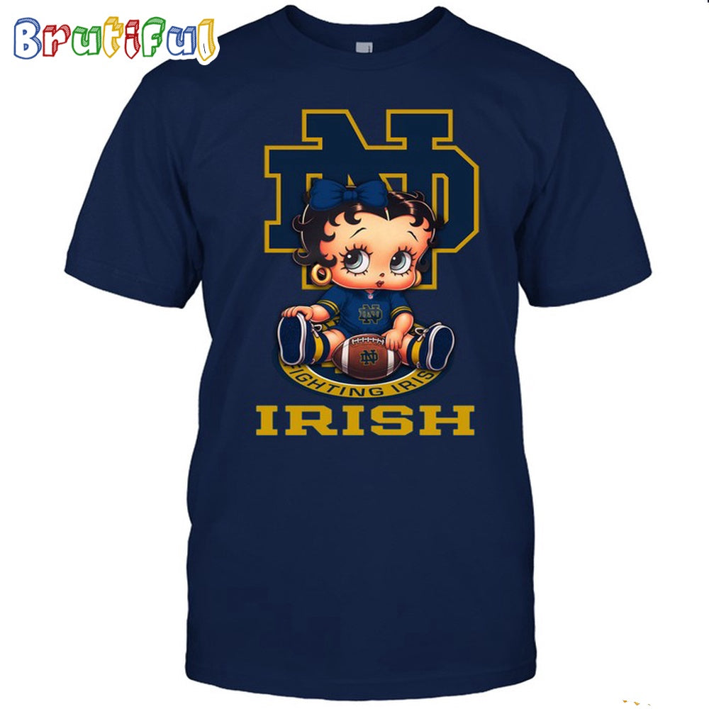 NCAA Notre Dame T-Shirt Betty Boop Football Tshirt