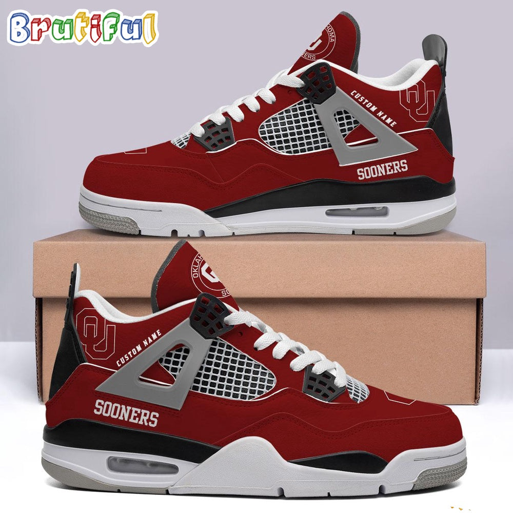 NCAA Oklahoma Sooners Sport Team Air Jordan 4 Shoes, Personalized AJ4 Sneaker