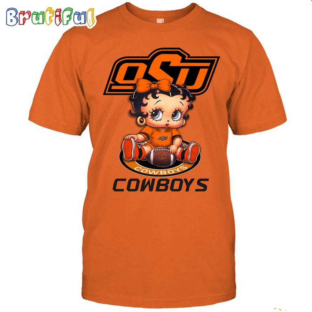 NCAA Oklahoma State T-Shirt Betty Boop Football Tshirt